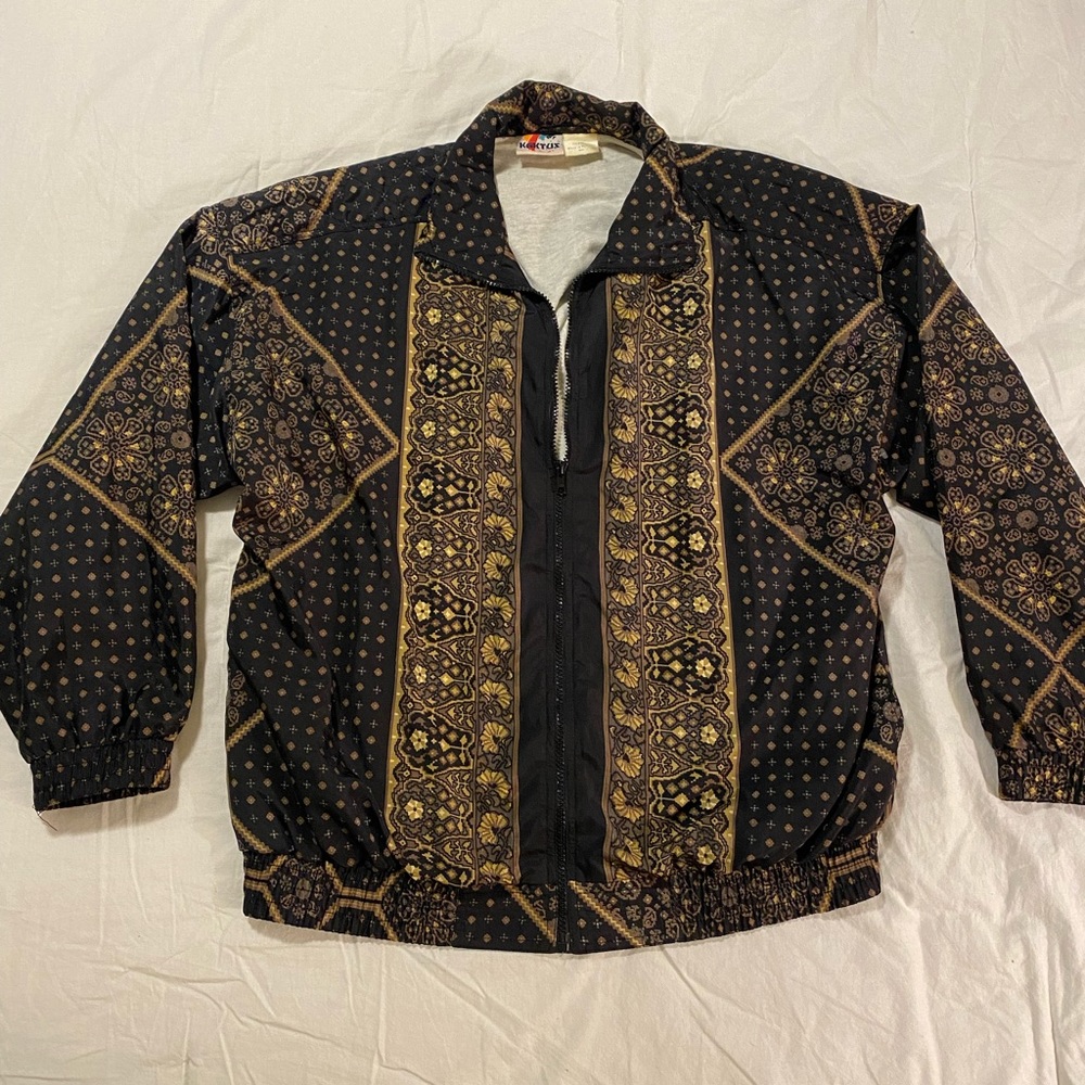 Vintage Kaktus patterned bomber jacket